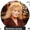  ?? ?? Beverley during her time on Corrie