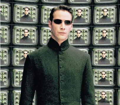  ?? WARNER BROS ?? Keanu Reeves as Neo in The Matrix Reloaded, the second instalment in the film franchise.