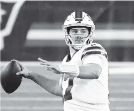  ?? CHARLES KRUPA AP ?? Buffalo really can’t improve its playoff position with a victory against the Dolphins and might rest quarterbac­k Josh Allen or limit his snaps on Sunday.