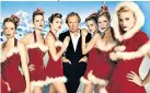  ??  ?? Christmas is all around: Bill Nighy as the reprobate Billy Mack in the film