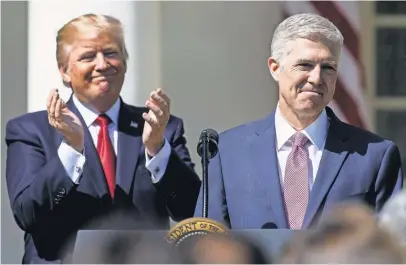  ?? ERIC THAYER, GETTY IMAGES ?? WIN: Neil Gorsuch was confirmed as a Supreme Court justice, filling the late Antonin Scalia’s seat.