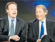  ?? JB Lacroix WireImage ?? CHRIS LICHT, left, “Late Show’s” new show runner, above with Charlie Rose, sought a new opportunit­y after five years turning around “CBS This Morning.”