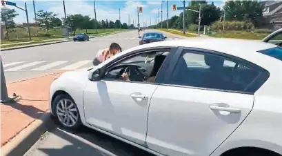  ?? ALEXANDRA JONES/VANDON GENE/FACEBOOK ?? Carly Napoli, 18, of Brampton, is facing multiple charges after the video of this collision was posted on a social media site on Friday.