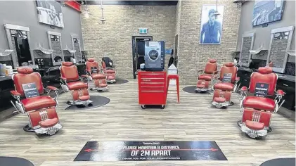  ?? SUBMITTED PHOTO ?? Tommy Gun’s Original Barbershop in Mount Pearl hasn’t been open since it closed on March 17, days ahead of the mandatory closing. As of Monday, it will reopen, but with a lot of changes. Regardless, owner Justin Penney is excited to get back.