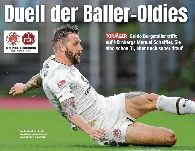  ??  ?? Der Österreich­er Guido Burgstalle­r wechselte von Schalke zum FC St. Pauli.