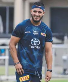  ?? Picture: COWBOYS MEDIA ?? Cowboys fullback Valentine Holmes during a training session at Willows Sports Complex.