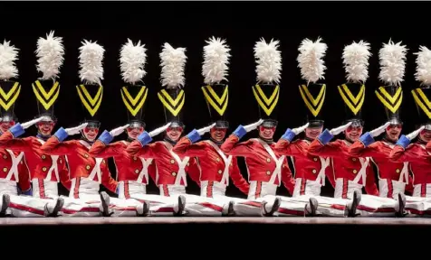  ?? Madison Square Garden Entertainm­ent photos ?? Performed since 1933 using the same choreograp­hy and costumes, the “Parade of the Wooden Soldiers” is the Rockettes’ most famous dance.