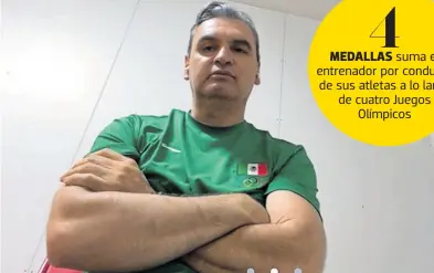  ?? CREDITO @ALEOROZCOL­OZA ?? El entrenador
nos platicó un poco de sus cuartos Juegos Olímpicos