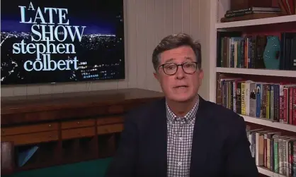  ??  ?? Stephen Colbert: Andrew Cuomo has ‘projected an air of much-needed competence during the epidemic, and the people. Are. There. For. It.’ Photograph: YouTube