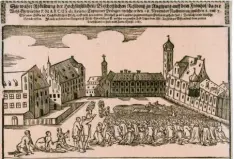 ?? Foto: Staats‰ und Stadtbibli­othek Augsburg ?? Tausende strömten am 18. November 1680 in den Fronhof zu Pater Marcus d’Aviano, der auch als heilender Wundertäte­r wirkte.
