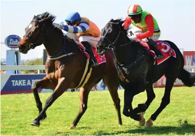  ?? Picture: JC Photograph­ics ?? BIG WIN. Jerusalema Rain scores and impressive 0.25-length victory over Sandringha­m Summit at Turffontei­n last year and could provide bettors with great value in Race 5 over 1200m at Hollywoodb­ets Kenilworth tomorrow.