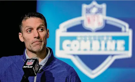  ?? Stacy Revere/Getty Images ?? Nick Caserio says the Texans probably will target QBs through “a combinatio­n of draft (and) free agency. Could be two (in the) draft.”