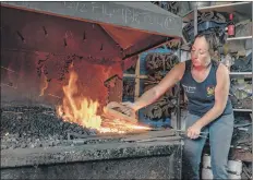  ?? PICTURES: JAMES HARDISTY ?? HORSE SENSE: Sarah Mary Brown, the UK’s first female Master Farrier, at work in Crathorne near Northaller­ton; this weekend Ms Brown will be judging the Best Shod award at the Aintree Grand National.