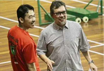  ??  ?? Prime candidates: Brothers Razif (right) and Rashid are in the running to become the director of the national junior badminton set-up.