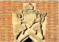  ?? ?? Eric Gill’s carving of the Diocesan coat of arms at Guildford Cathedral is under review