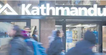  ?? Photo / Nick Reed ?? Kathmandu Holdings fell 1.5 per cent to $3.20, the biggest fall on the day.