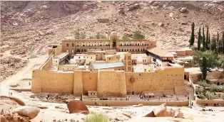  ??  ?? Famed St. Catherine Monastery is a UNESCO World Heritage site in South Sinai.