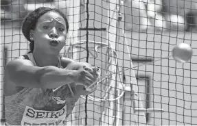  ?? AP ?? USA hammer thrower Gwen Berry says, “We’ll see” about the USOPC commitment to allowing protests.