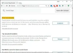  ??  ?? Neue Sicherheit­sfunktion in Chrome: Wenn Sie die Funktion Site Isolation aktivieren, wird der Code von verschiede­nen Domains besser voneinande­r getrennt.