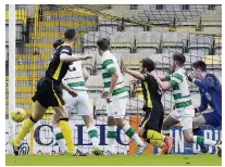  ??  ?? HEADING OUT Crighton’s goal helps KO Celtic