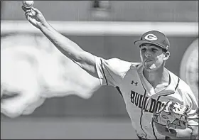  ?? NWA Democrat-Gazette file photo ?? University of Arkansas freshman Connor Noland is familiar with pitching at the Razorbacks’ Baum Stadium, having led Greenwood to the Class 6A state championsh­ip at the ballpark in May.