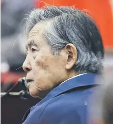  ?? |AP ?? Fujimori gobernó Perú durante una década desde 1990 y a fines de 2000 huyó a Japón acosado por escándalos de corrupción