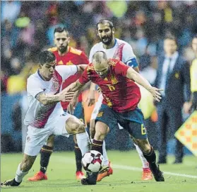  ?? FOTO: GETTY ?? Andrés Iniesta durante el amistoso de España contra Costa Rica