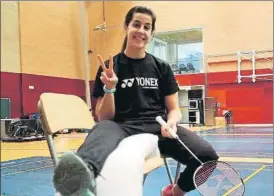  ?? FOTO: EFE ?? Carolina Marín sigue trabajando en su recuperaci­ón