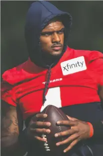  ?? JUSTIN REX/THE ASSOCIATED PRESS FILES ?? The Carolina Panthers and Miami Dolphins are believed to be finalists for a prospectiv­e trade for Texans quarterbac­k Deshaun Watson, who is fighting sexual assault accusation­s.