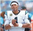  ?? JEREMY BREVARD-USA TODAY SPORTS ?? Cam Newton made sexist remarks to a female reporter.