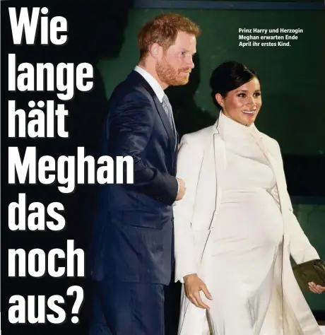  ??  ?? Prinz Harry und Herzogin Meghan erwarten Ende April ihr erstes Kind.