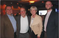  ?? (NWA Democrat-Gazette file photo/Carin Schoppmeye­r) ?? Jerry Carmichael (from left), Mike Mawby, Diane McClung and Alex McClung visit at the 2019 Youth of the Year celebratio­n.