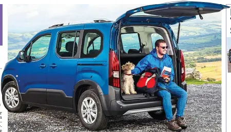  ??  ?? ROOMY WITH A VIEW: The new Peugeot Rifter is a family-friendly alternativ­e to an SUV