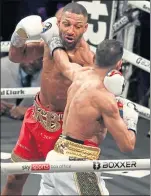  ?? ?? Kell Brook in action against Amir Khan in February