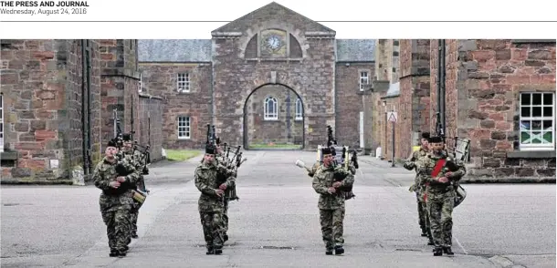  ??  ?? HIGHLAND BASE: Soldiers at Fort George, where it is believed the soldier killed on exercise in Northumber­land was based with the Black Watch