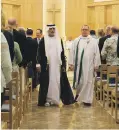  ?? Vidhyaa for The National ?? Sheikh Nahyan bin Mubarak, Minister of Tolerance with Bishop Andrew Thompson in 2015