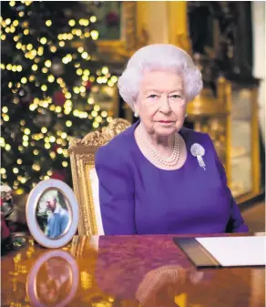  ??  ?? The Queen records her annual Christmas broadcast at Windsor. See Q4