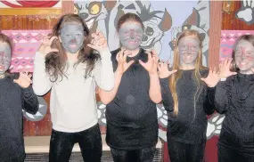  ??  ?? Performers West Coats Primary’s performanc­e of The Lion King featured Janie Dickson, Abbie Fountain, Teah McCafferty and Erin Crawford