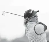  ?? SCOTT HEPPELL AP ?? Ashleigh Buhai of South Africa shot a 7-under 64 to lead the Women’s British Open by five shots.