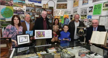  ??  ?? Millstreet Museum Curator Seán Radley pictured with Bob and Valerie Fields, Patrick W O’Leary, Pat McCarthy, Seán and Martha Gaffney on Culture Night. Picture John Tarrant