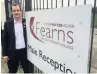  ??  ?? ●● Rossendale MP Jake Berry outside Fearns school