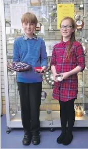  ??  ?? Junior Drumming 400 Stick & Pad U14s 1st Oliver Twynham from Campbeltow­n 2nd Phoebe Meldrum from Tayport.