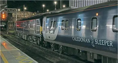  ?? Martyn Hilbert ?? 92010 stands at Preston awaiting departure at 00.55 with 1S25, the 21.17 London Euston to Inverness and Aberdeen Caledonian Sleeper service, on May 25. The Scottish Government has served notice on operator Serco to end the CS contract from June 25 next year.