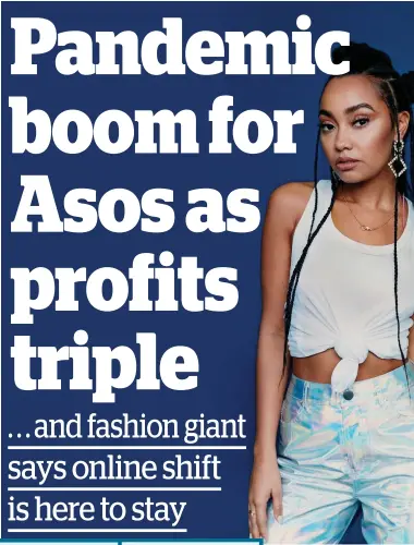  ??  ?? Lockdown winner: Little Mix star Leigh-Anne Pinnock has an exclusive collection with Asos