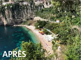  ??  ??  heures : la plage de sable s’est agrandie de  m pour le public. APRÈS