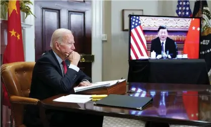  ?? Photograph: Mandel Ngan/AFP/Getty Images ?? The report comes a day after President Biden met President Xi at a virtual summit.