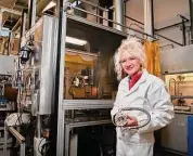  ?? Peter Morenus/UConn/Contribute­d photo ?? Radenka Maric in 2019, as UConn’s vice president for research, at her lab at the Center for Clean Energy Engineerin­g.