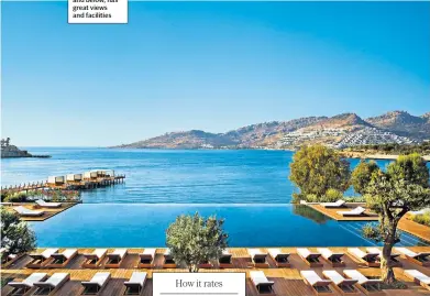  ??  ?? DIVE INTO PARADISE
The Bodrum EDITION, main and below, has great views and facilities
