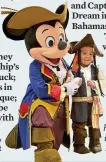  ??  ?? FUN AHOY: Captain Mickey meets a young guest