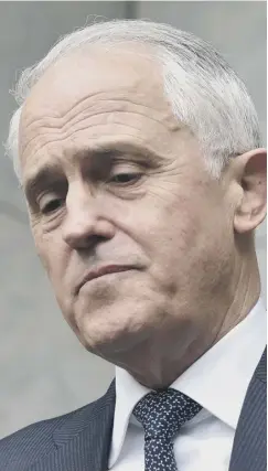  ??  ?? Malcolm Turnbull at Parliament House in Canberra yesterday